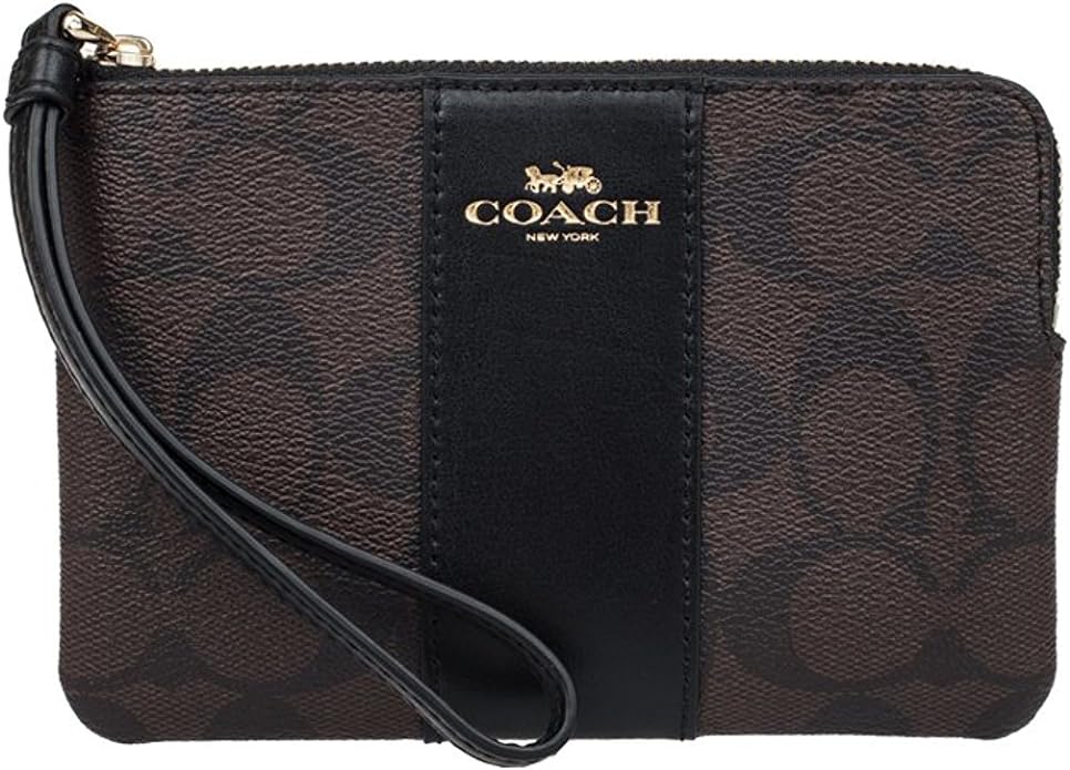Coach Women's Zip Around Corner Wallet with Stripe
