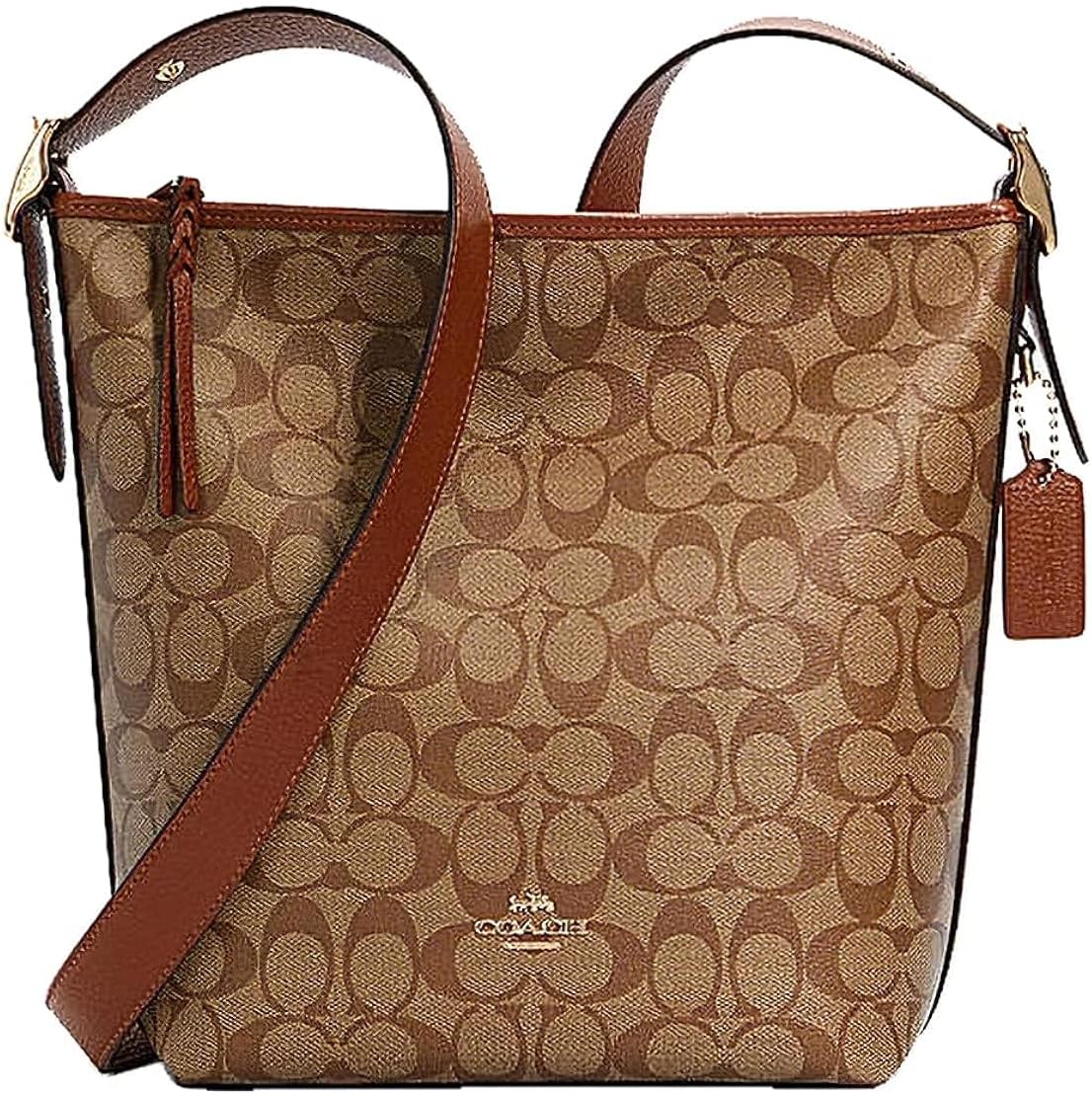 COACH Val Duffle Handbag In Signature Canvas, One Size