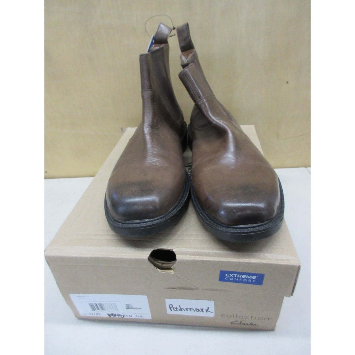 Clarks Men's Jaxen Chelsea Boot in Tan Leather, Size 10.5
