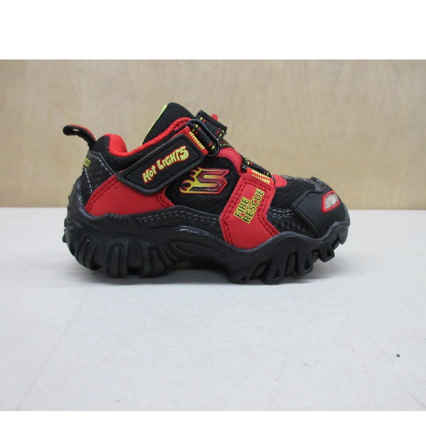 Skechers Kids Baby-Boy's Damager III-Fire Stopper Sneaker, Black/Red, 6 Medium US Toddler