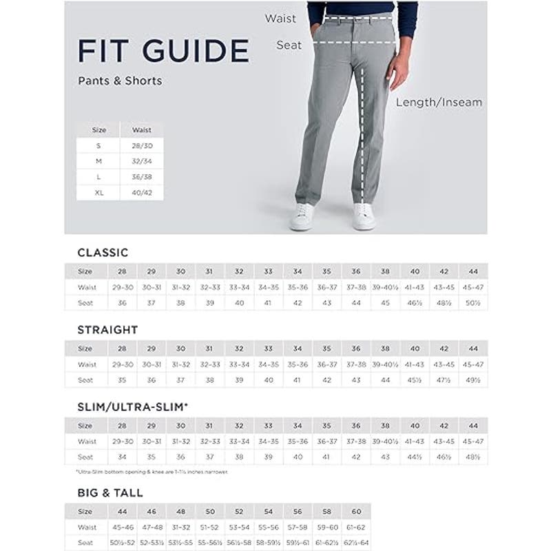 Haggar mens Big & Tall Cool Gabardine Expandable-waist Plain-front dress pants, Navy, 46W x 34L US