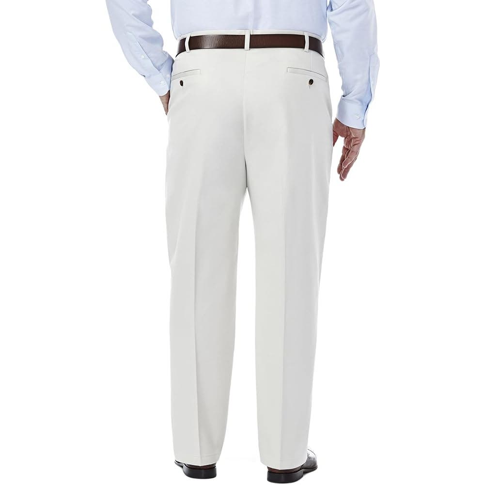 Haggar Men's Work To Weekend No Iron Flat Front Pant Reg. And Big & Tall Sizes, 54w x 34l, khaki