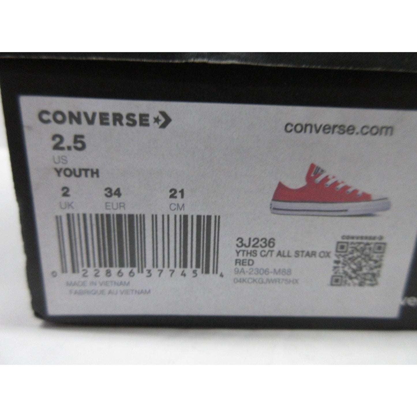 Used Converse Child Chuck Taylor All Star Canvas Sneaker-Red,2.5 M US Little Kid