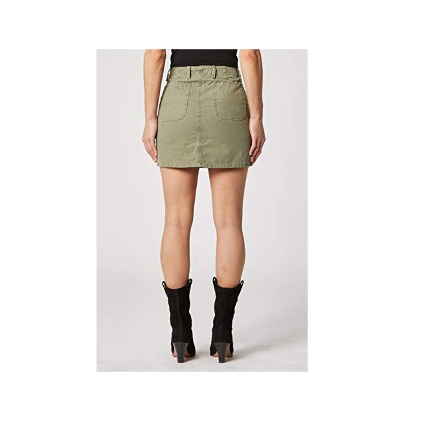 HUDSON Jeans Women's Hunter Mini Skirt, Military Olive, Size 25
