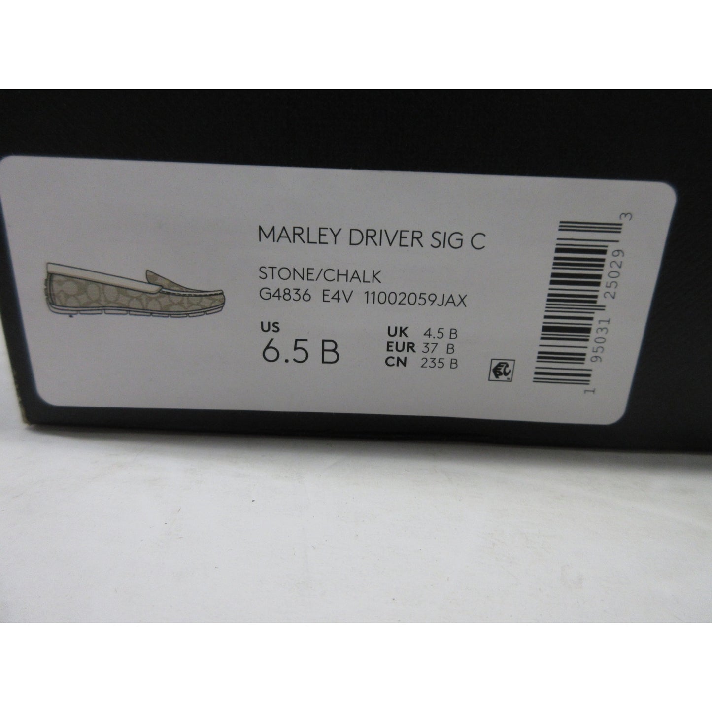 Like new Coach Marley Driver Stone/Chalk Jacquard Women's Shoes, Size 6.5 B (M)