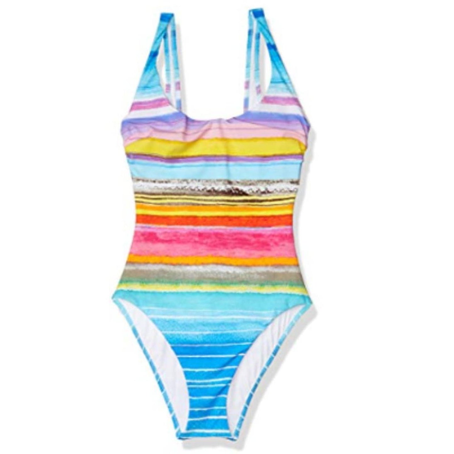 Gottex Women's Standard Scoop Neck High Leg One Piece Swimsuit,Piruleta Multi, 8