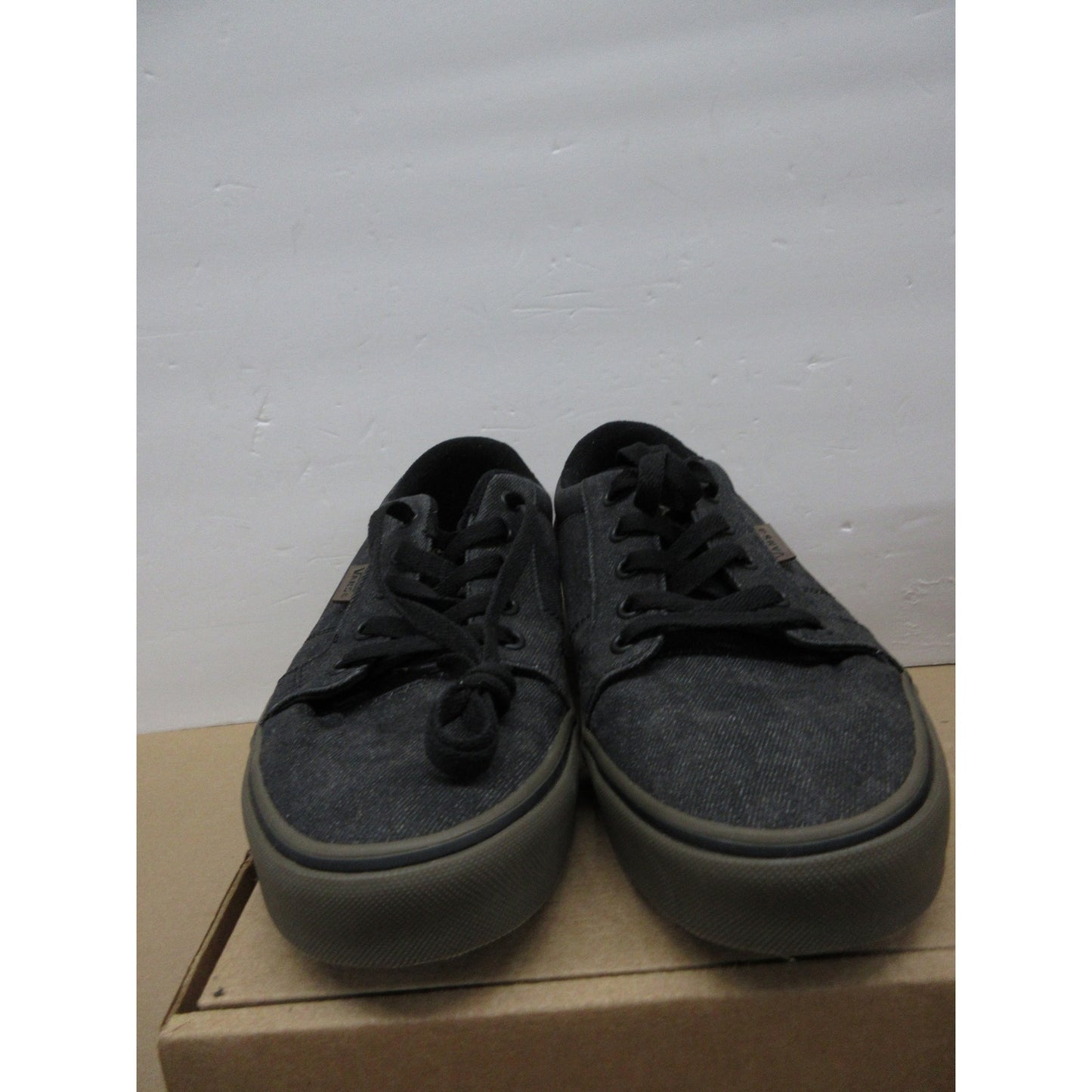 Used Vans Bishop Skateboarding Shoes,Waxed Denim Black Gum, Men's 9.5/Women's 11