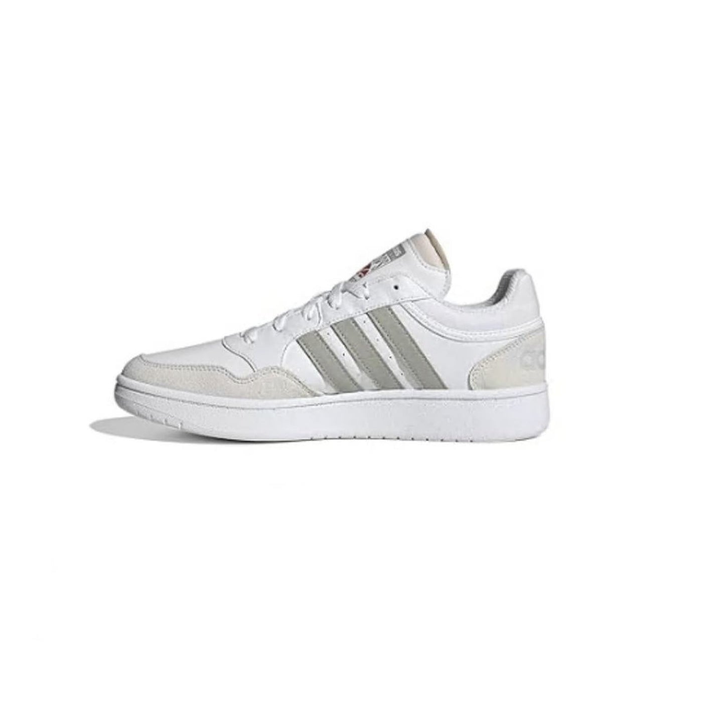 adidas Men's Hoops 3.0 Low Basketball Shoe, White/Metal Grey/Grey One, 8.5