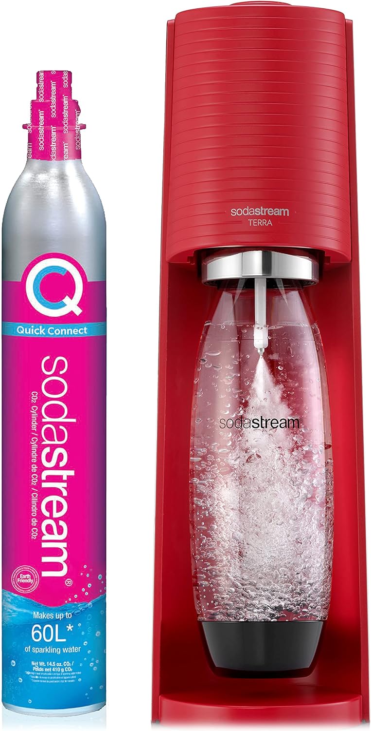 SodaStream Terra Sparkling Water Maker with CO2 and DWS Bottle