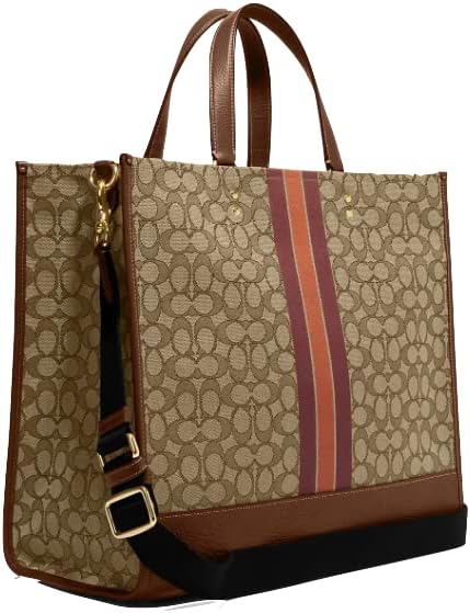 Coach Dempsey Tote 40 In Signature Jacquard With Stripe Patch