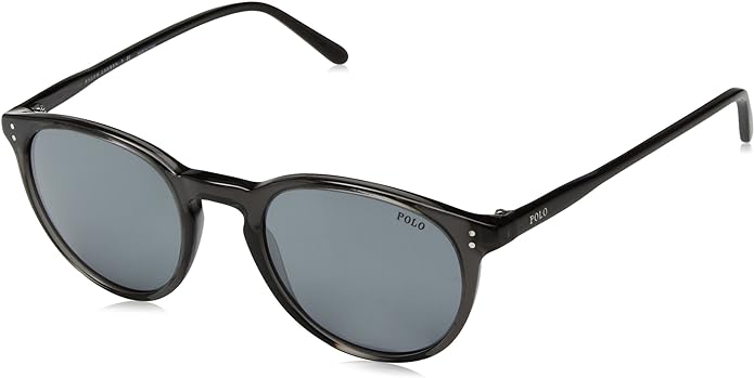 Polo Ralph Lauren Mens PH4110 Round Sunglasses, Mirrored Flash, 50 mm