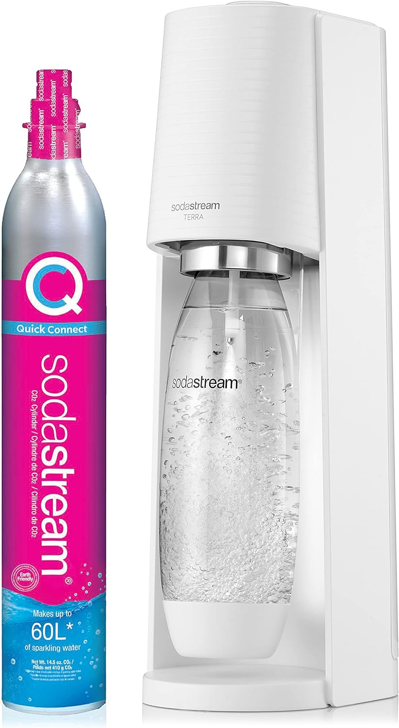 SodaStream Terra Sparkling Water Maker with CO2 and DWS Bottle