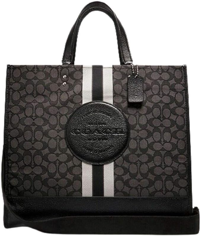 Coach Dempsey Tote 40 In Signature Jacquard With Stripe Patch