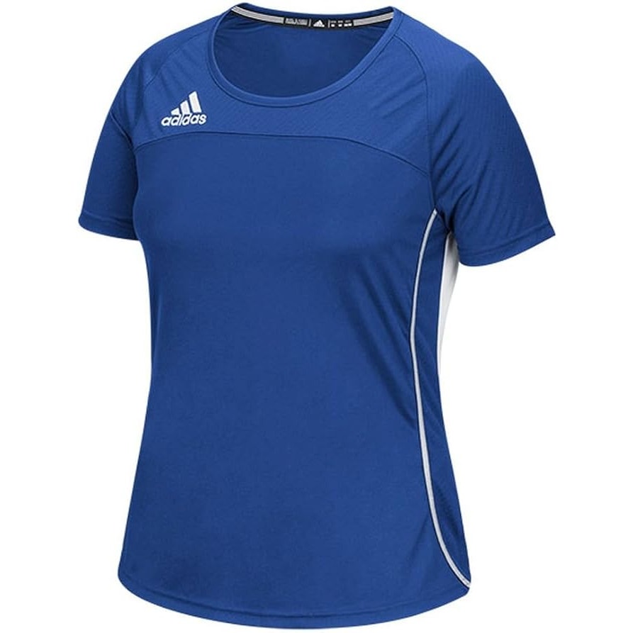 Brand new Adidas Womens Utility Short Sleeve Jersey, Royal-white, Medium