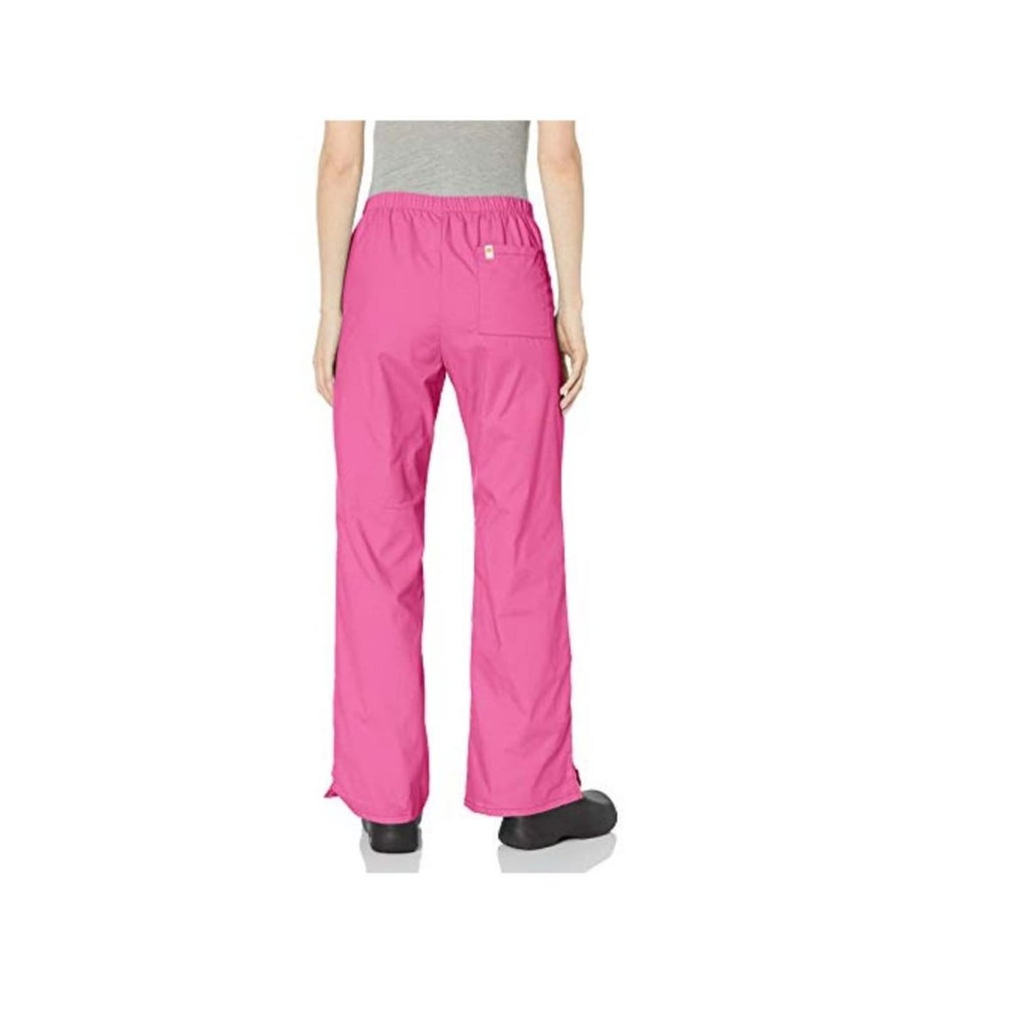 Code Happy Womens Mid Rise Drawstring Scrub Pants Pink , X-Small