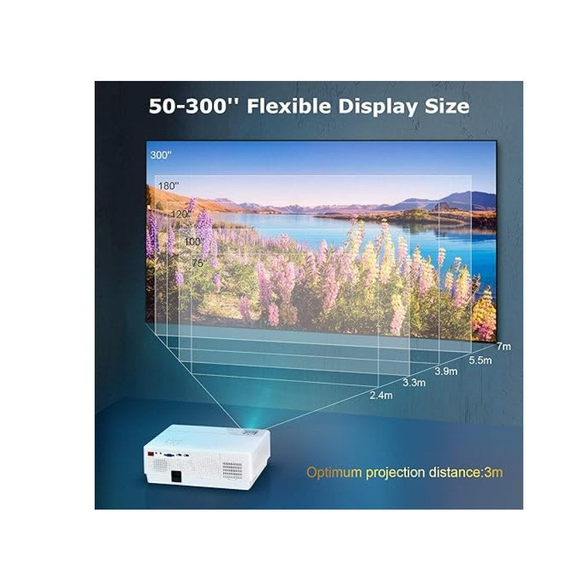 Brand new authentic WiMiUS 6800 Full HD Video Projector with 4K Support