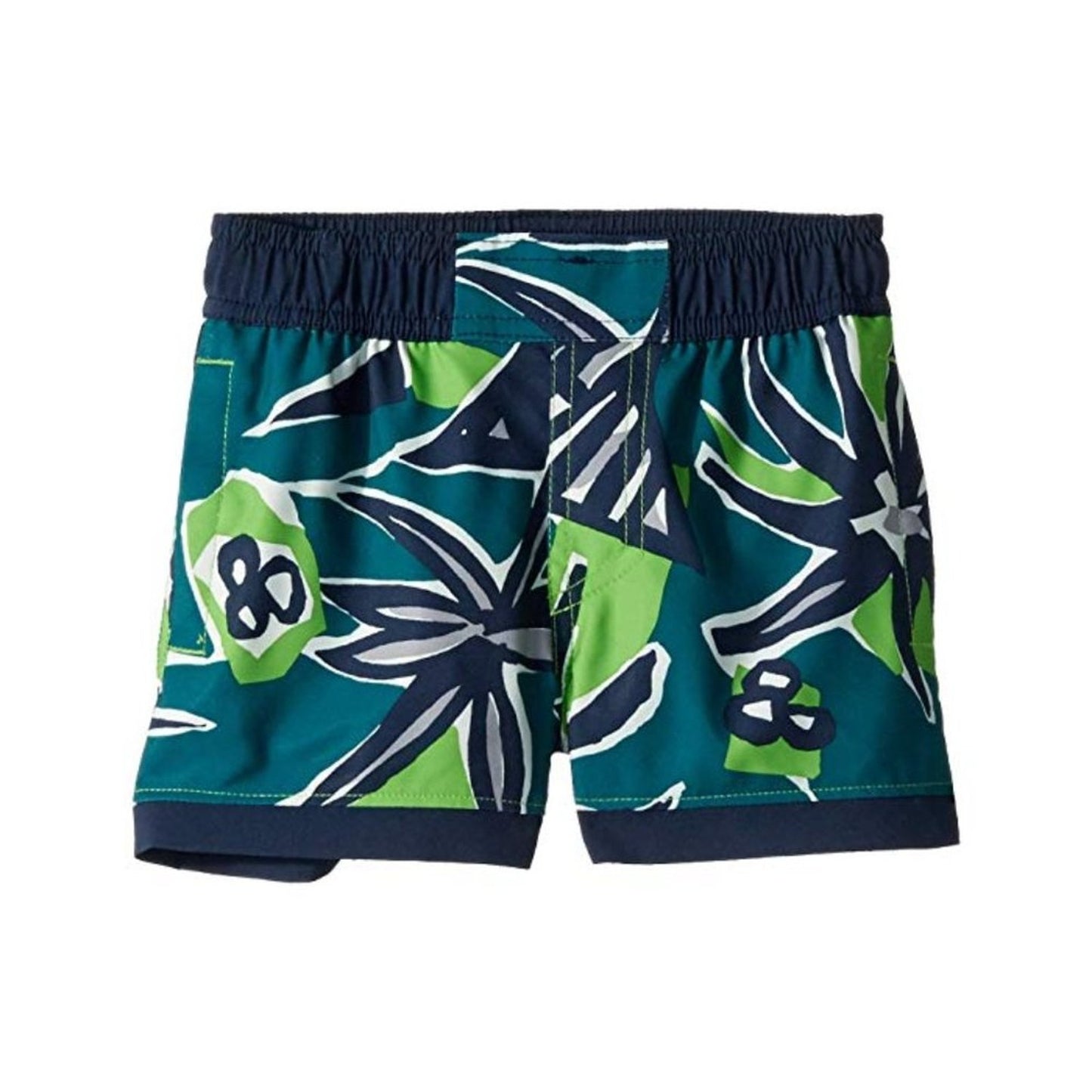 Columbia Kids Baby Boy's Cyber Green Retro Palms Print/Collegiate Navy 2T