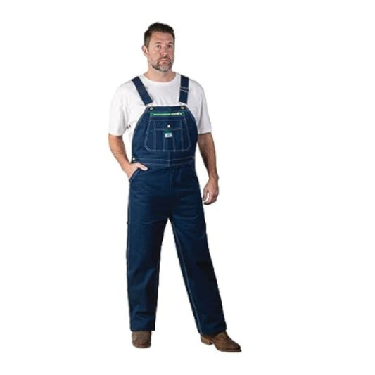 Walls mens Rigid Denim Bib overalls, Rigid Denim, 40W x 32L US