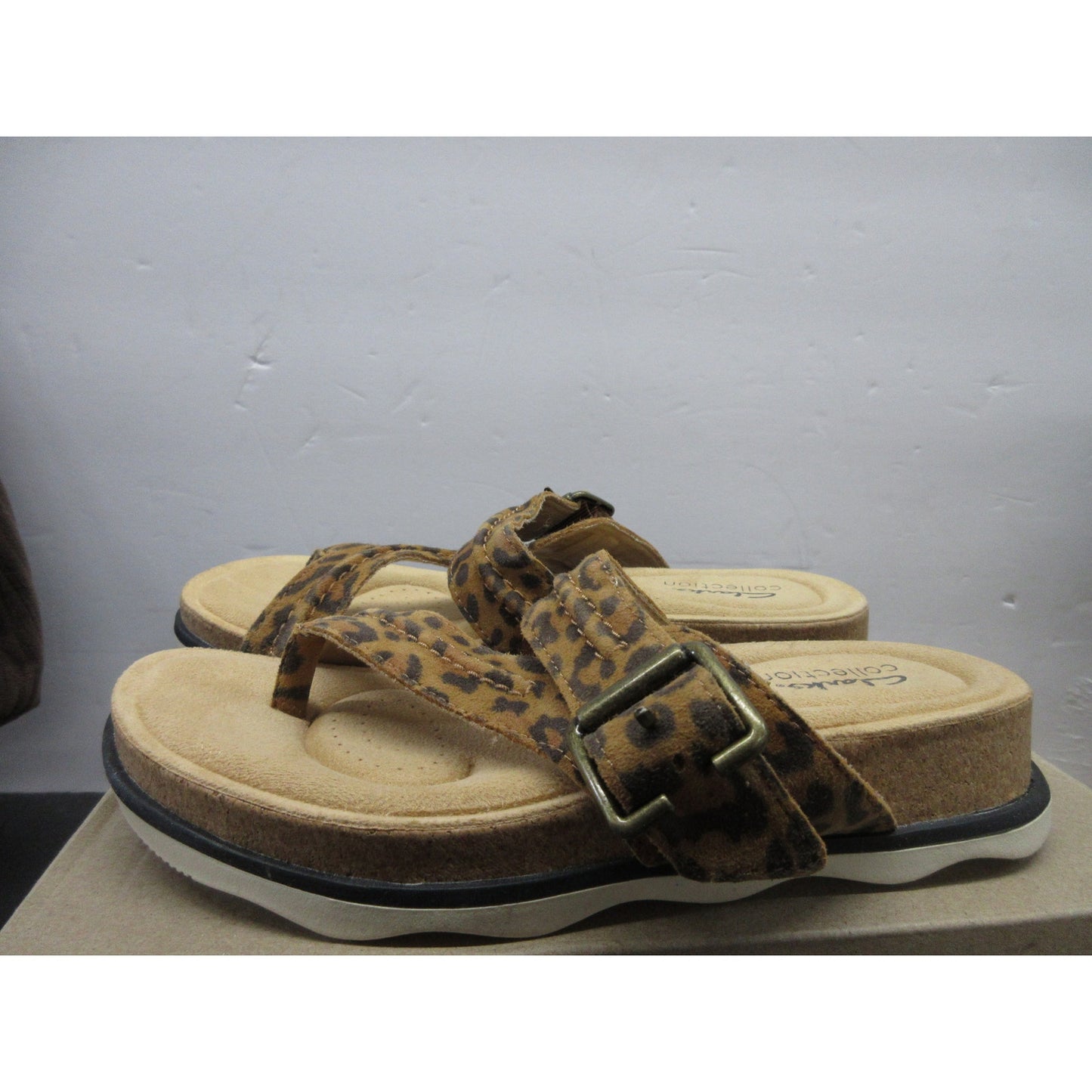 Used Clarks Brynn Madi Flat - Leopard Print Leather, Size 5.5 Medium for Women