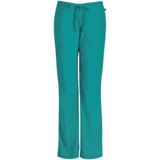 New-Custom Code Happy Lady Mid Rise Drawstring Scrub Pant AB Green, petite, 2XL