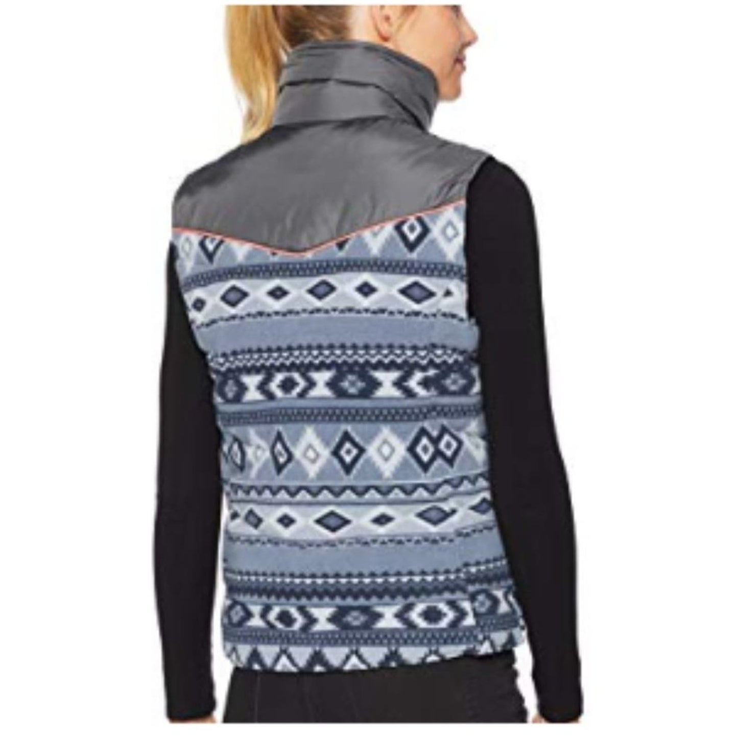 Obermeyer Carson Down Vest Gunsmoke Print XL for women