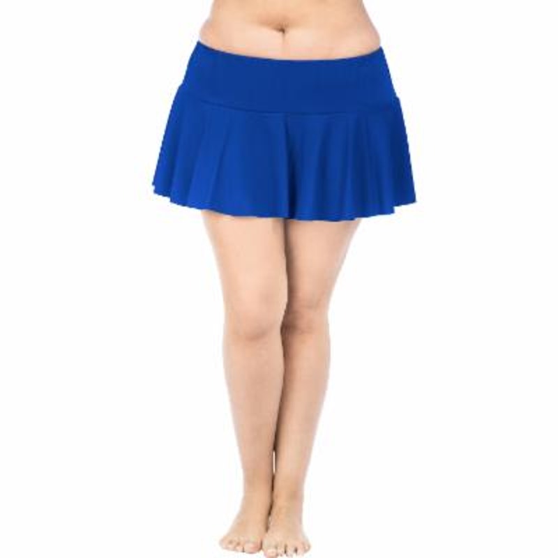 Brand new Chaps Plus Size Women's Ruffled Hipster Swim Skirt- Deep Ocean Blue,18