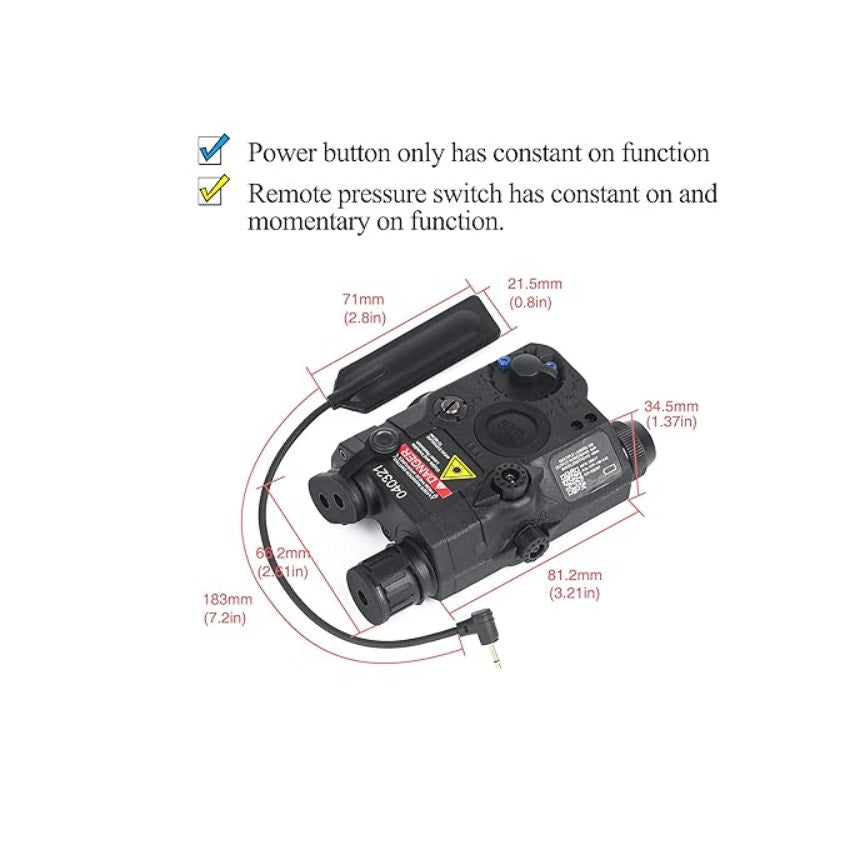 Brand new NOBUHIRO Airsoft PEQ 15 Laser Sight, IR Laser +Green Laser