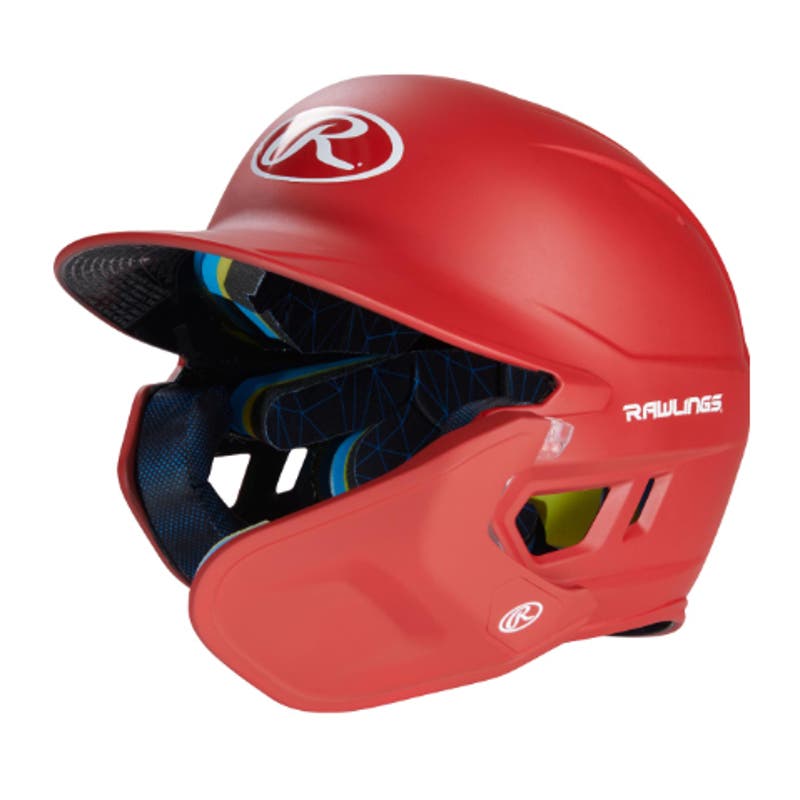 Rawlings-MACH ADJUST Batting Helmet with Extension Flap (6 7/8" - 7 5/8") Matte Scarlet