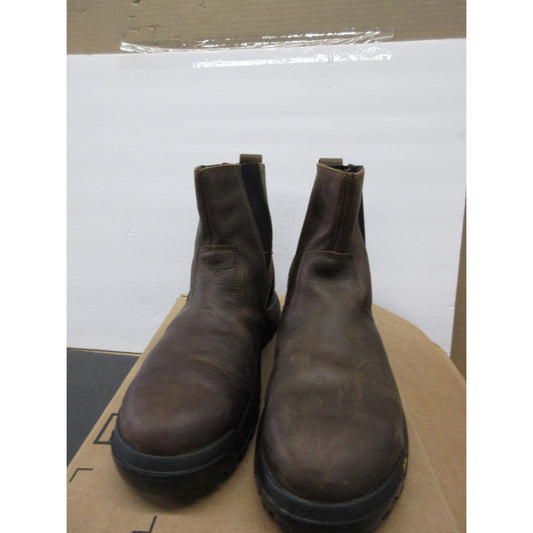 Used CAT Men's Steel Toe Work Boots, Brown, Size 13