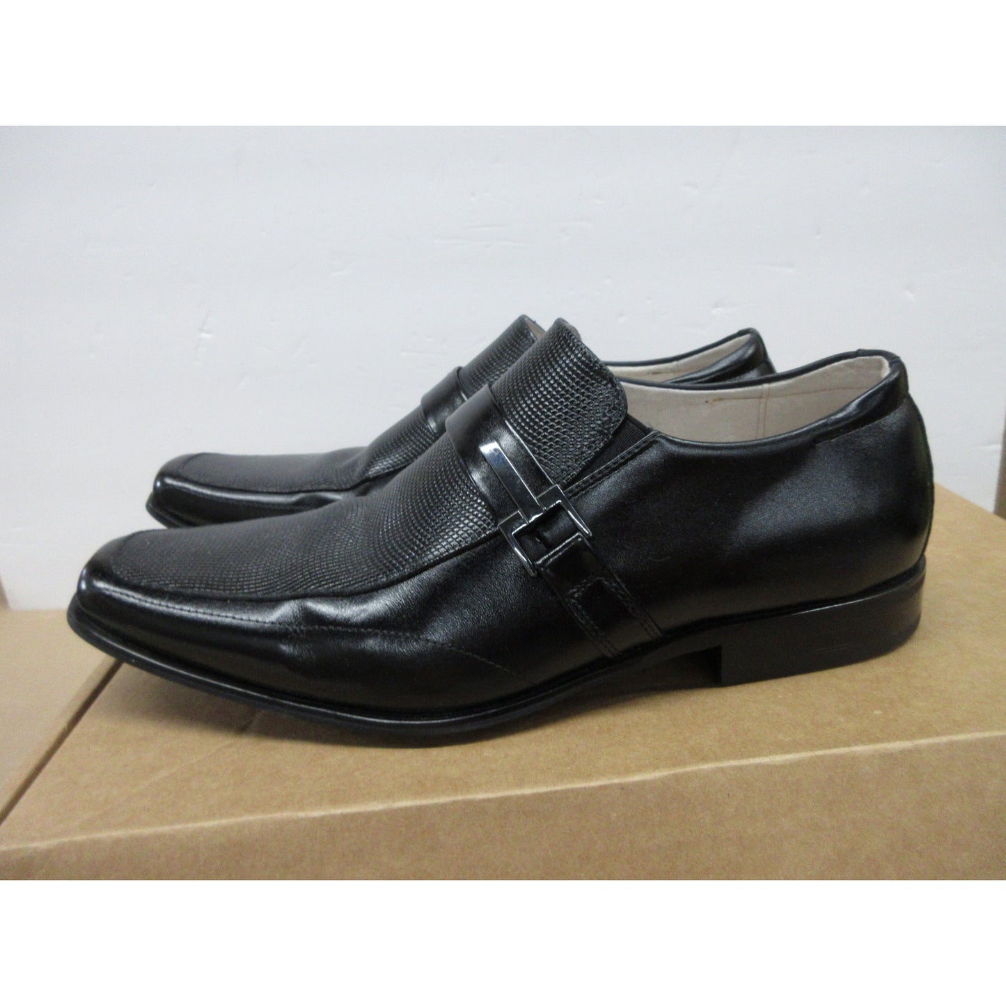 Used Stacy Adams Men's Beau Loafers, Black, Size 9 Wide