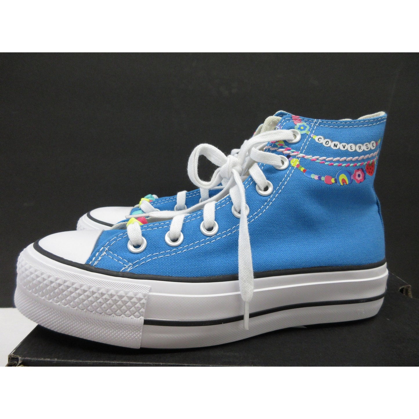 Brand new Converse Women's All Star Lift Platform Dial Up - Blue/White, Size 6.5