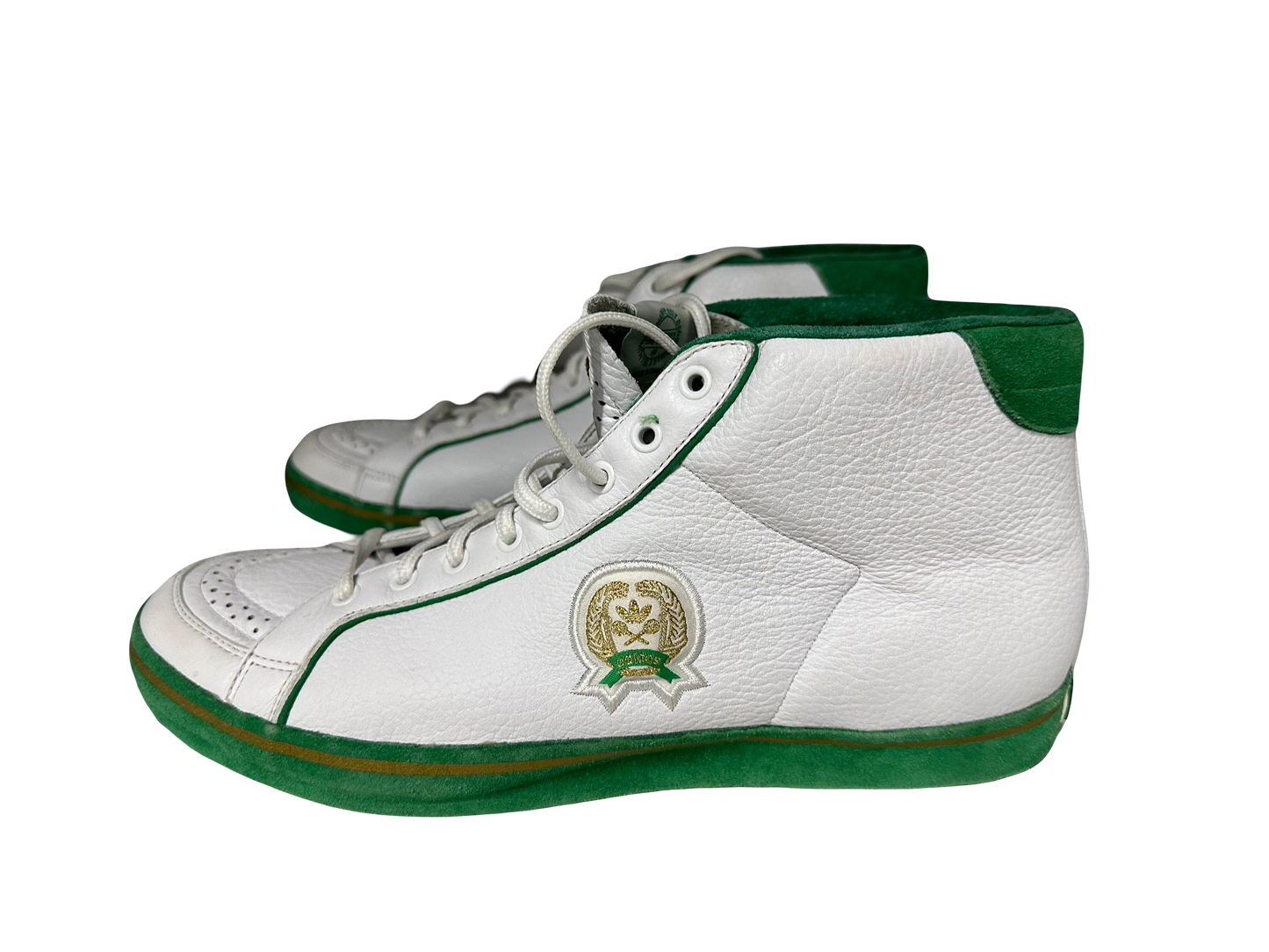 Adidas Hi-Top Sneakers, 2006 model, White/Fairway Green, Size 11