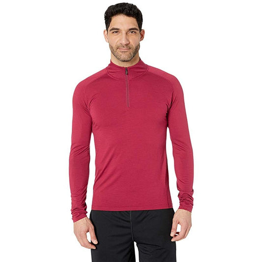 Brand new Merino Men's 150 Base Layer Top - Merino Wool, Zip-Neck,Tibetan Red,XL