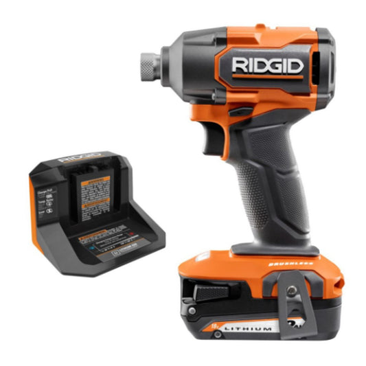 Brand new RIDGID 18V Brushless Cordless 1/4-inch Impact Driver Kit