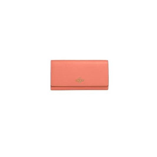 Brand new Coach women's Trifold Signature Coated Canvas Wallet (IM/Light Coral)