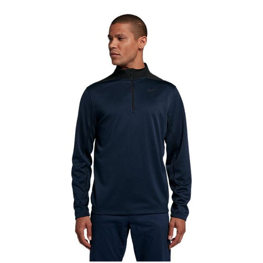 Nike Dry Core Half-Zip Men's Golf Top (Obsidian/Black, 2XL)