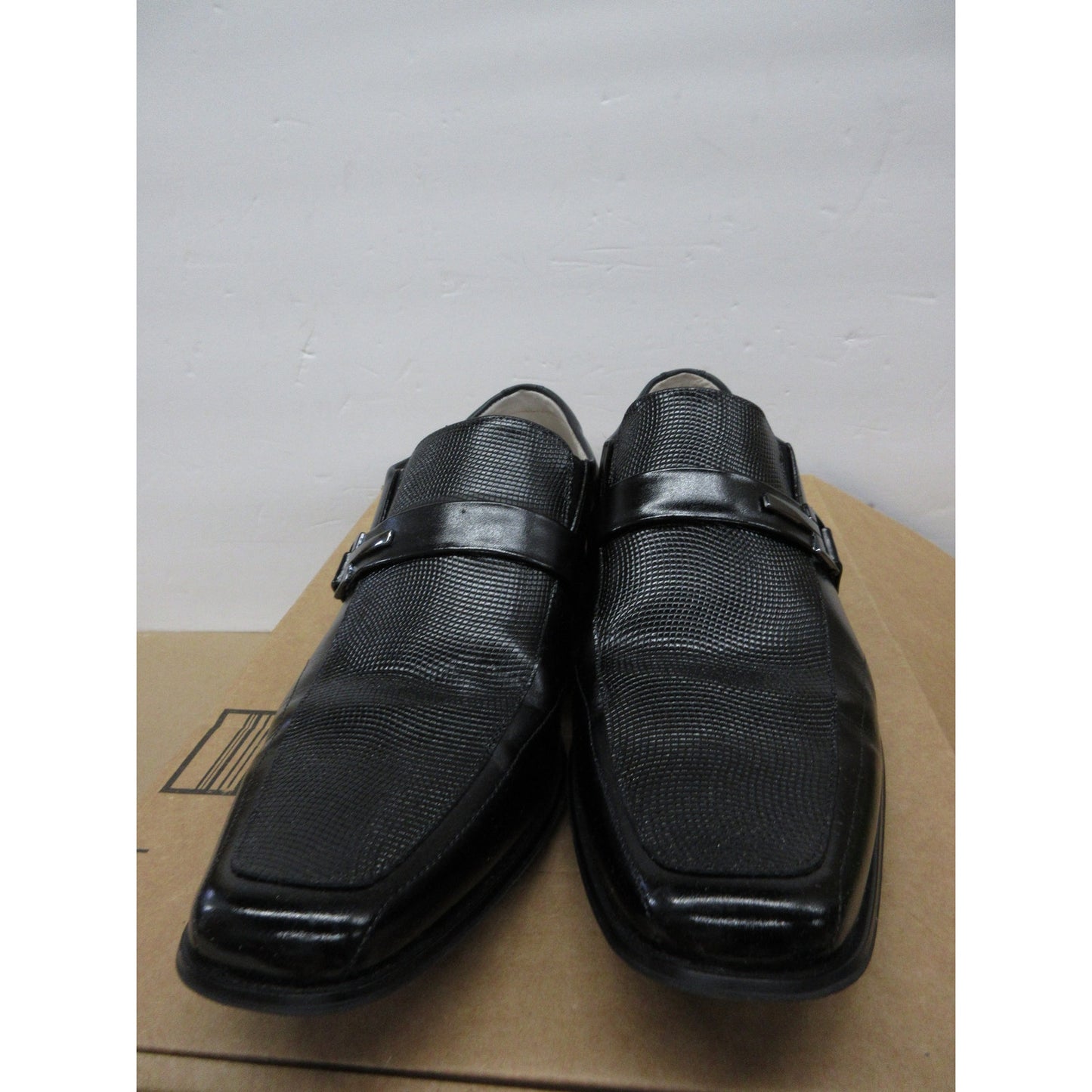 Used Stacy Adams Men's Beau Loafers, Black, Size 9 Wide