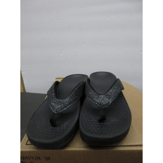 Like new authentic WHITIN WOMENS BLACK Slipper ,SIZE 38-7.5 US