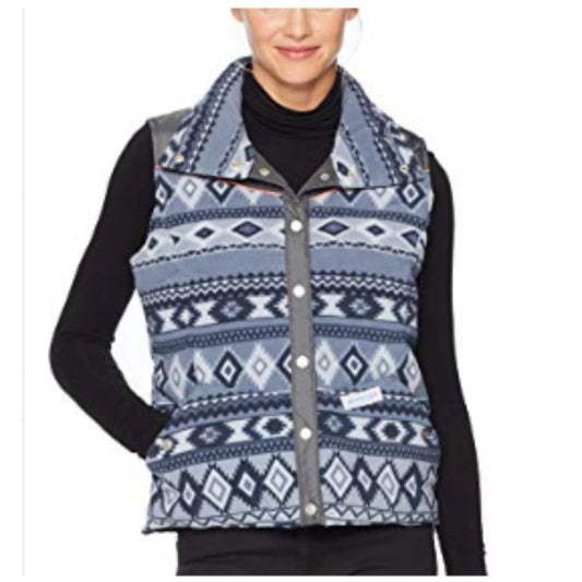 Obermeyer Carson Down Vest Gunsmoke Print XL for women