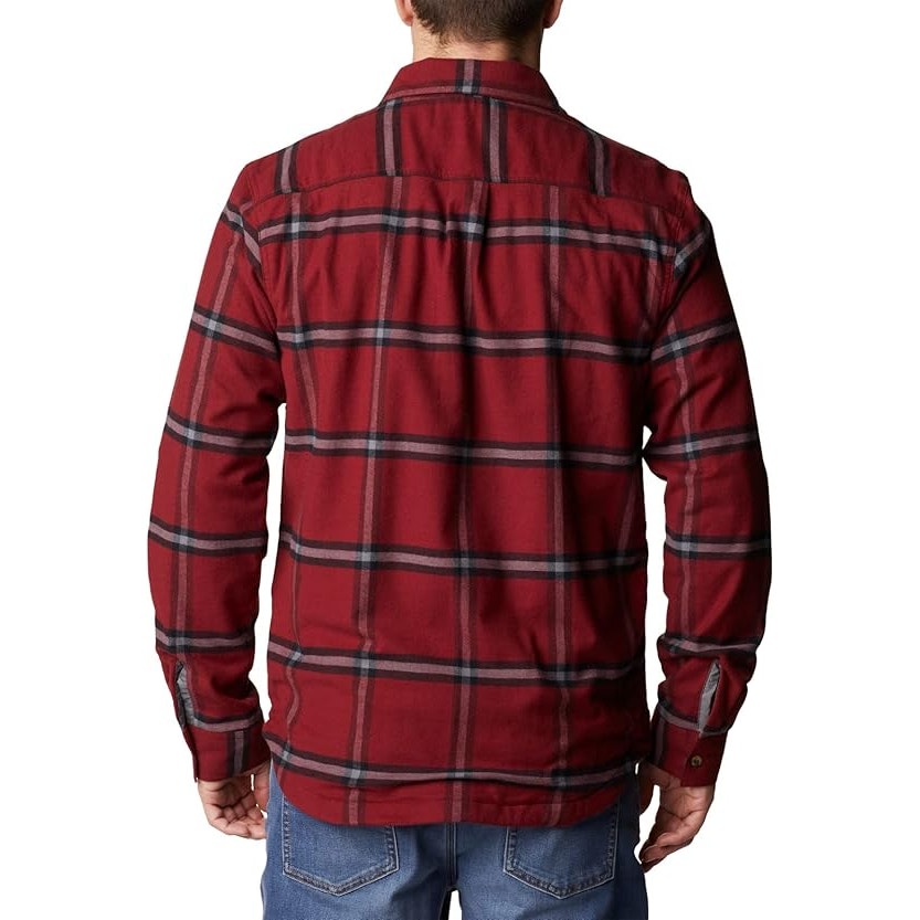 Brand new Columbia Men's Cornell Woods Fleece Lined Flannel-Red Jasper, Large