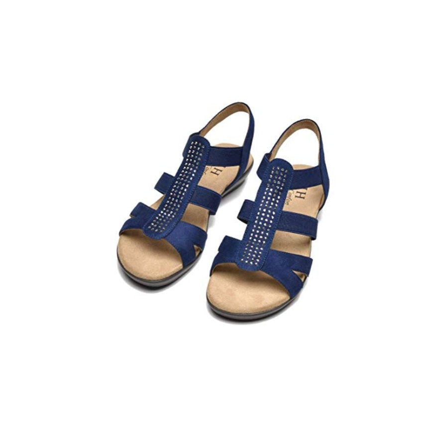 Brand new VJH Confort Women's Flat Sandals Slip-On(Navy 11)