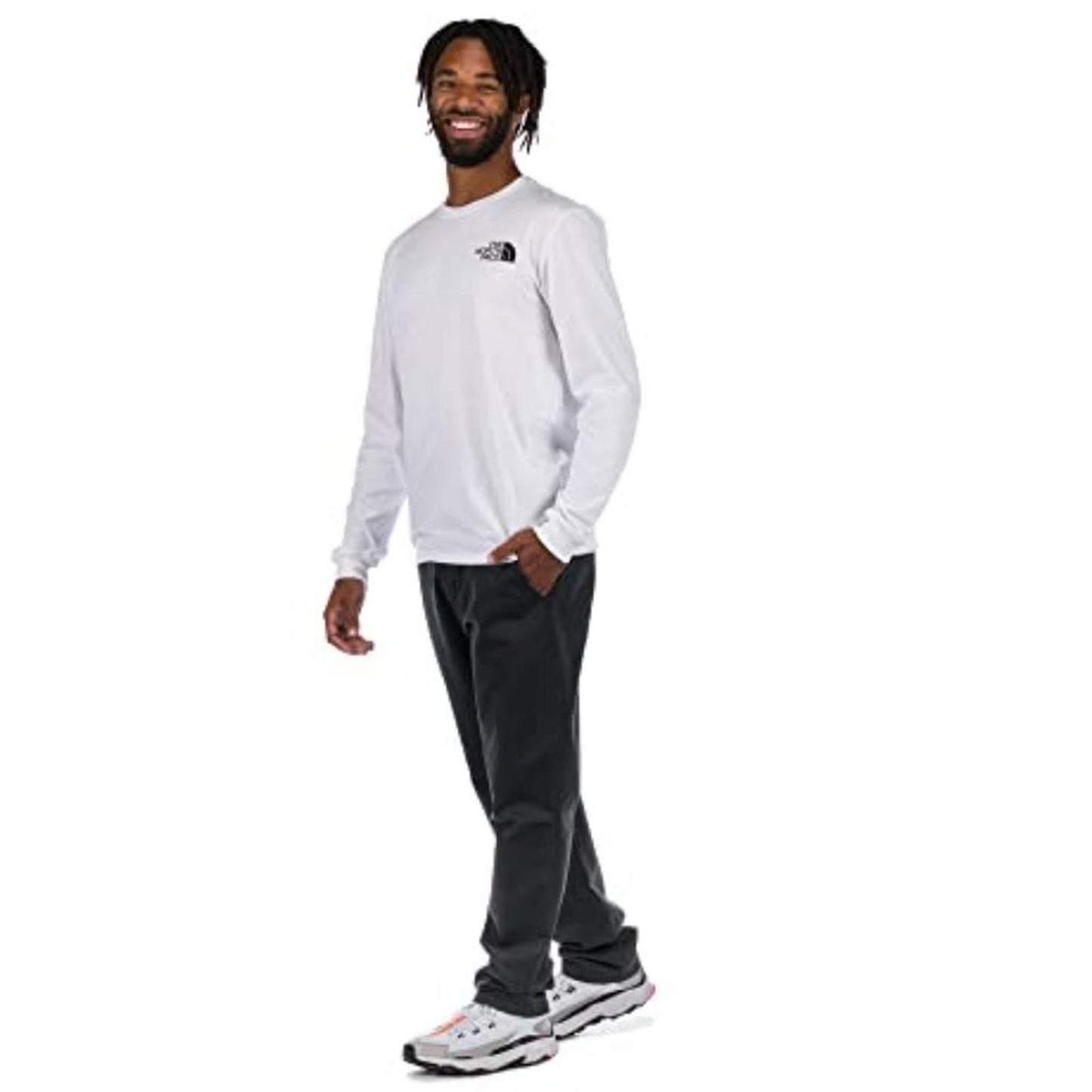 The NORTH FACE Men's Long Sleeve Throwback Tee, TNF White, 3X-Large