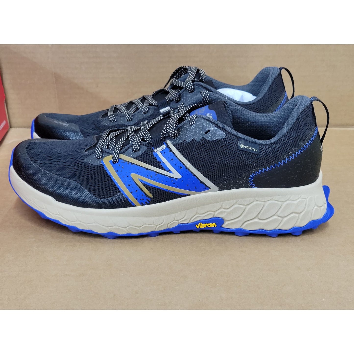 New Balance Men's Fresh Foam X Hierro V7 Trail ,Black/Marine Blue,14